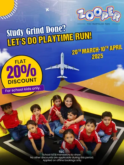 Study grind done? Let's have a playtime run. School kids enjoying a well-deserved break with a special discount.