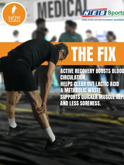The fix for soreness is active recovery. This boosts blood circulation, helps clear out lactic acid, and supports quicker muscle repair.