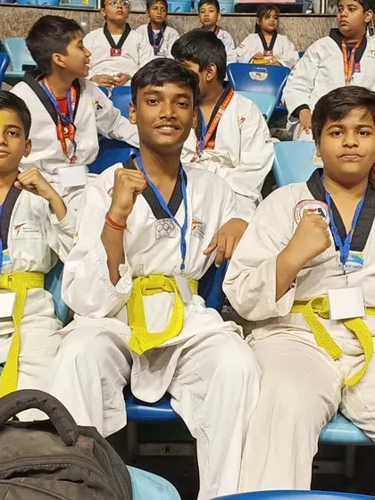 A group of our young male students waiting for their turn to compete at the national championship.