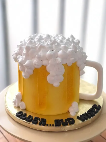 Cheers to another year! This fun and realistic beer mug cake is a great surprise for a beer lover's birthday.