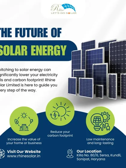 The future of solar energy is here. Switching to solar increases the value of your property, reduces your carbon footprint, and requires low maintenance.