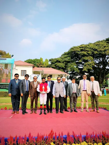 The presentation ceremony for The Governor's Trophy with the winning team of Pericles.