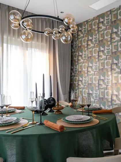 A beautifully styled dining area from the 'House of the Rising Sun' project.