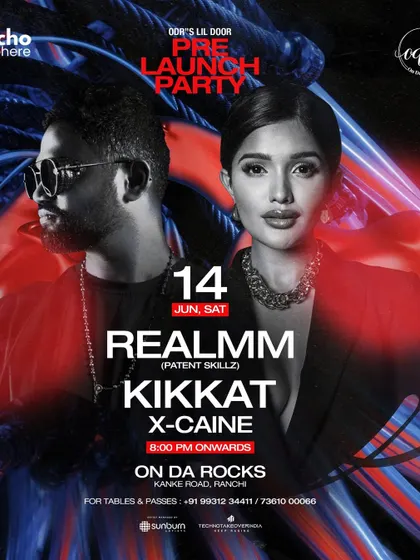 The collaboration poster for the Ranchi gig with Kikat. The design shows our two artistic styles coming together.