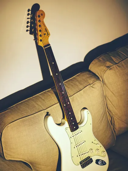 "We are the music makers, and we are the dreamers of dreams." This classic white electric guitar is a symbol of the rock and roll dreams we help build.