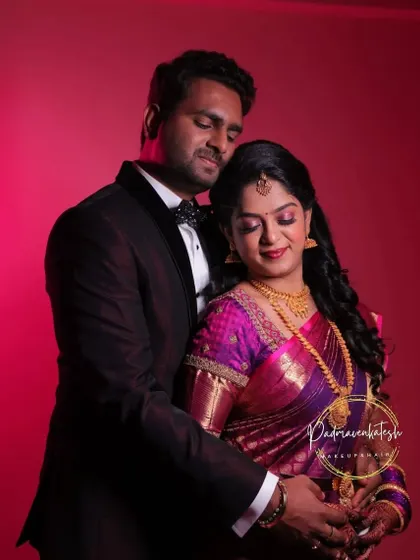 A beautiful pre-wedding shoot where the makeup needs to be both romantic and picture-perfect. I created a soft glam look that enhances the bride's features and ensures the couple's connection is the main focus of the photo.