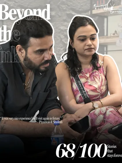 "It was very nice experience I will visit again in future." A happy couple, Priyanka and Shailesh, after their session.