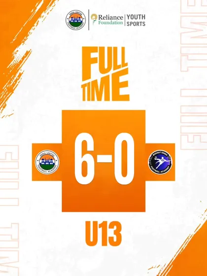 A statement 6-0 win for our U13 boys against Bhagat Singh FA, dominating from start to finish.