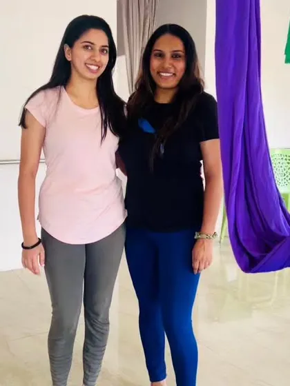Starting my own aerial yoga journey. It's important for me as a coach to always be a student as well, constantly learning and growing.