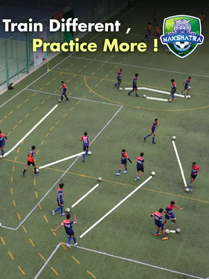Our training is built on strategy and teamwork. This aerial view shows one of our tactical passing drills, designed to improve player movement, spatial awareness, and cohesive play.