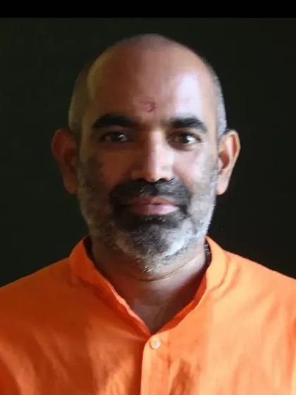 Swami Tattvarupananda, who leads our online classes on Hatha Yoga Pradipika. We offer opportunities to study foundational yogic texts with authentic masters of the tradition.