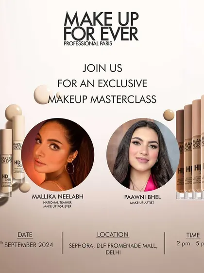 So excited to announce my masterclass with Makeup For Ever at Sephora! It's an honor to partner with such a prestigious brand to teach my techniques for creating flawless, HD-ready skin.
