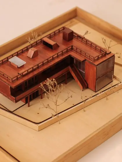 Another angle of the Holiday Home model.