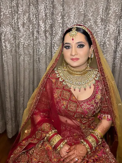 Another shot of my beautiful bride Apoorva. Her timeless bridal makeup was designed to make her feel confident and look spectacular on her wedding day.