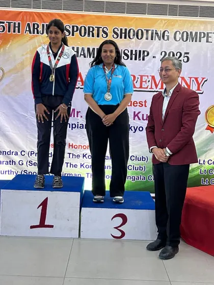 A silver medalist in the Air Pistol junior women ISSF event at the 5th Arjun Sports Shooting Championship.