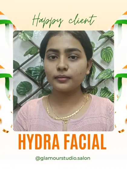 A happy client radiating confidence after her Hydra Facial. Our goal is to bring out the best in your skin.