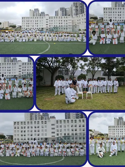 A collection of photos from another successful belt graduation event. These group photos capture the sense of community and shared pride among our students.