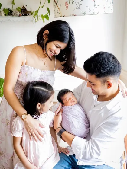 A candid family portrait filled with smiles and laughter. My goal is to make you feel comfortable so I can capture the real, happy moments between you.