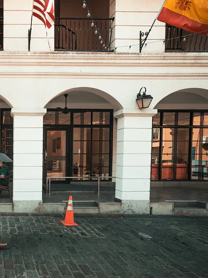 The elegant archways of a building on Hospital Street. I'm always drawn to architectural details like these that frame the world in interesting ways.