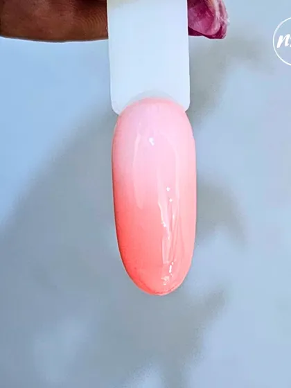This is the final result of the temperature change polish. A beautiful, smooth ombre effect that happens naturally as the temperature of your nail bed and the tip varies.