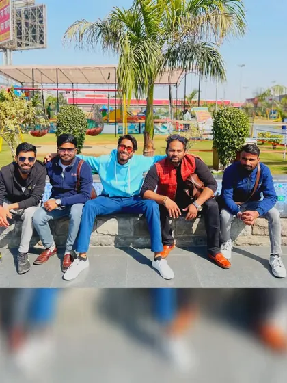 Taking a break on the highway to Jaipur with the Sufmonks band. The journey is as memorable as the destination.