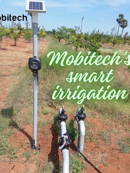 Our LoRa-based wireless smart irrigation system, installed and ready to help local farmers save water and boost yields.