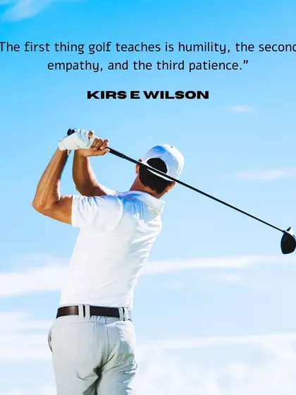 As the quote says, golf teaches humility, empathy, and patience. Start your journey with us and discover what the game can teach you.