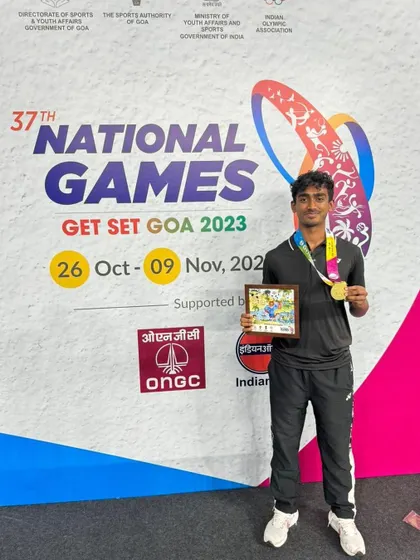 A proud moment for the academy. Our player Naren Shankar Iyer was part of the Karnataka team that won the Gold Medal at the 37th National Games.