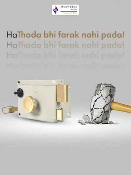 We put our locks to the test so you don't have to. This one took a hammer blow and as we say, 'Ha Thoda bhi farak nahi pada!'. Our premium manual locks are built to resist force and deliver unbeatable security, because your safety starts at the front door.