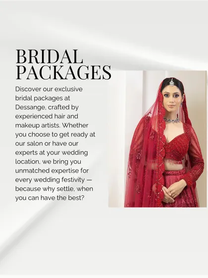 Discover our exclusive bridal packages. Our experienced hair and makeup artists are available to get you ready at our salon or at your wedding location.