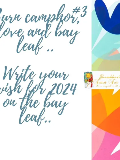 A simple but powerful manifestation ritual for the new year. Writing your wish on a bay leaf and burning it with camphor and clove is a way to send your intention out to the universe.