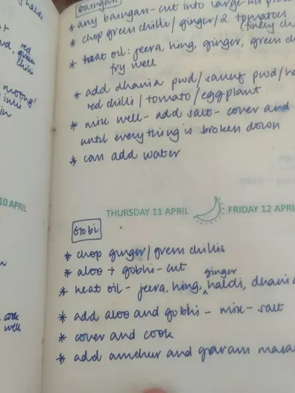 I once scribbled down recipes in a work diary and almost lost them. Our Andaaz festive offer makes it easy to collect 10 precious recipes in a beautiful silk-bound book in just a few weeks.