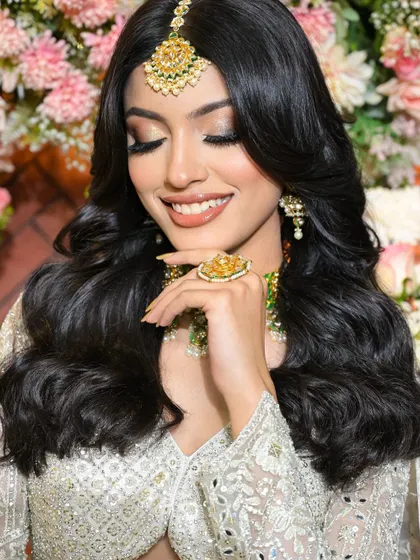 A happy, smiling bride is the best accessory. This shot captures the joy and confidence that comes with feeling your best.