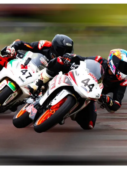 Wheel-to-wheel action at the INMRC. This is where all the training, preparation, and teamwork come together.