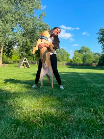 Celebrating with Doug in the beautiful open fields of the training school in the USA.