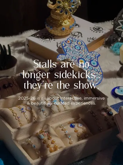 Interactive stalls are the main show, not the sidekick. This evil eye themed stall offers guests beautiful bracelets and trinkets, making for a memorable and personalized party favor.