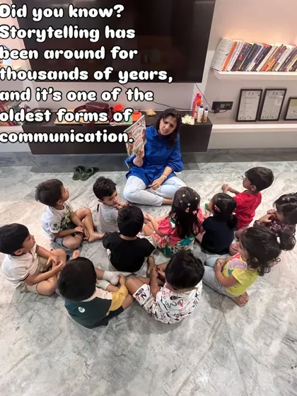 On World Storytelling Day, I shared this image to highlight the power of stories. Storytelling is one of the oldest forms of communication, and I love keeping this ancient art alive with my little learners.