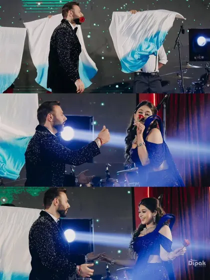 Using props like a rose and flowing fabric can add a touch of magic and romance to your couple dance, just like we did for this performance.
