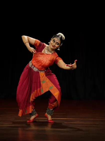 A graceful and powerful stance from "Akhyat Akhyana," embodying the strength and resilience of the female poets whose work I interpret.