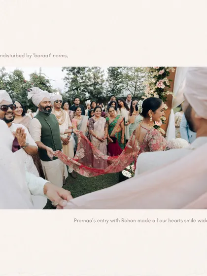 I am drawn to weddings that break from tradition to reflect the couple's true partnership. Here, the bride and groom chose to walk in together, a beautiful statement of equality. My documentary approach is about capturing these personal choices that make your wedding uniquely yours.