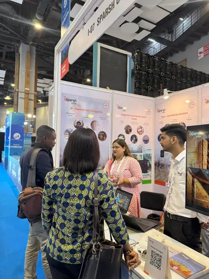 A diverse group of international visitors engaging with my team at the IEC GM Exhibition. My solutions are designed with a global perspective, making them relevant for markets worldwide.