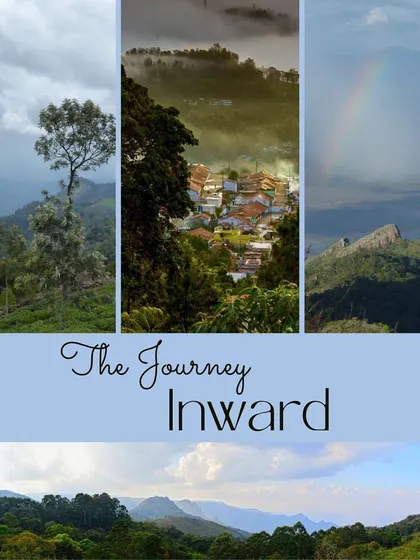 A collage of moments from our Nilgiris retreat, showcasing the stunning natural beauty from misty valleys to vibrant rainbows. This journey inward is an opportunity to immerse yourself in nature while deepening your practice.