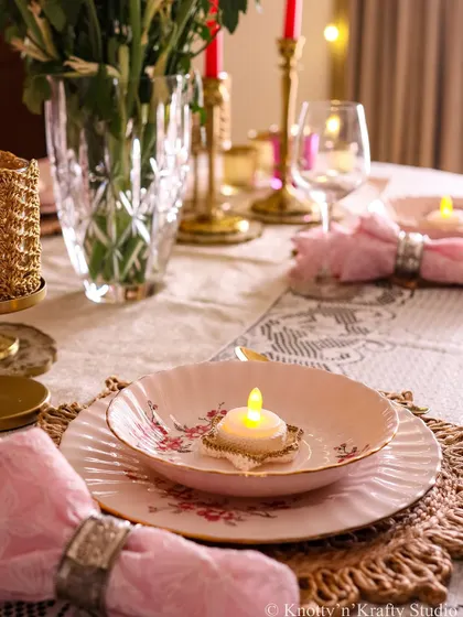 Another beautiful shot of the Diwali place setting.