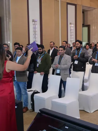 Leading an interactive session with the audience at Zenith Live. Getting attendees involved is a crucial part of creating a memorable event.