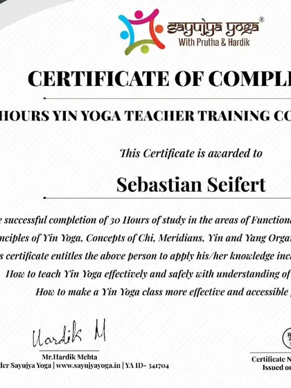 Another international graduate of our Yin Yoga TTC. It is a joy to connect with and train teachers from different cultures and backgrounds.