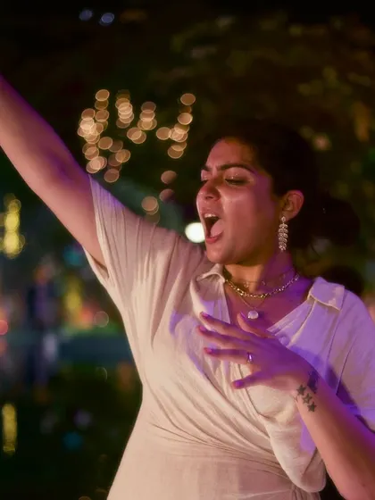 We live for these moments. Here’s Dhruvi completely lost in the music during a beautiful outdoor wedding reception. We bring this level of passion whether we are playing for 50 people or 500.