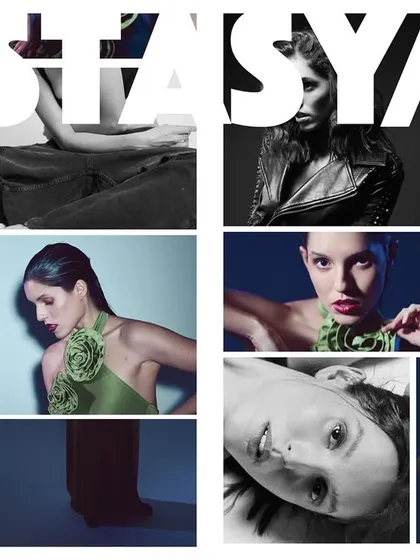 A collage-style spread for Malvie Magazine, showcasing different angles, moods, and details from a single fashion story.