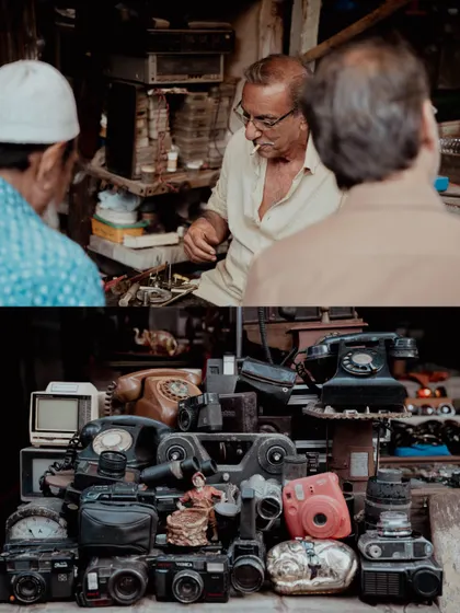 A photo series from Chor Bazaar, Mumbai's famous flea market. It includes portraits of shopkeepers and artisans alongside images of the countless antiques, from vintage cameras to old car parts, that fill its narrow lanes.