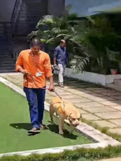Following a bomb threat, our K9 unit was called in to sweep the premises of a Bengaluru engineering college. This image shows one of our handlers with a detection dog, methodically clearing the area to ensure it was safe.