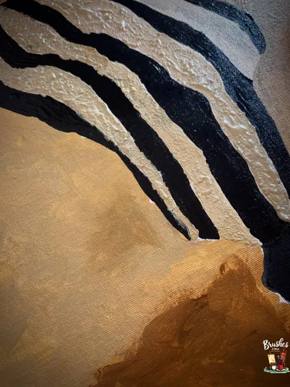 A close-up of the beautiful textures in Sam's "Solace" painting. We used different techniques to create depth and emotion, making the artwork something you want to not just see, but also feel.